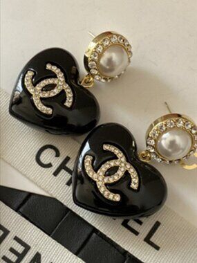 Chanel Black  Earrings